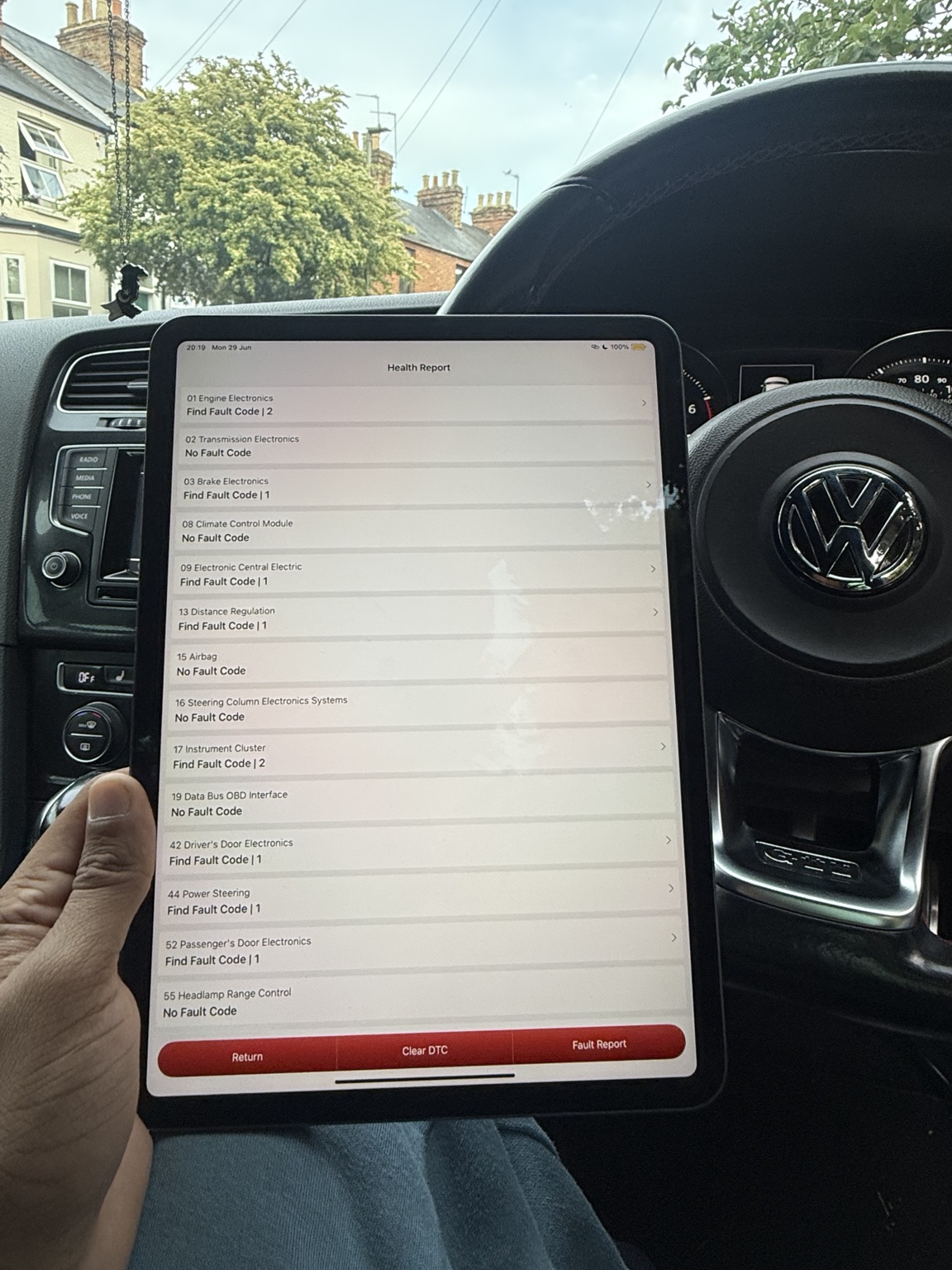 Volkswagen Golf diagnostic work 3