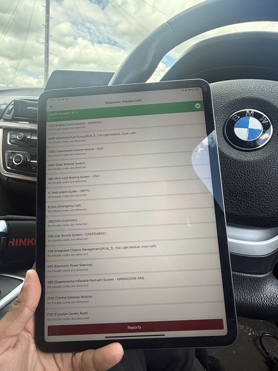 BMW diagnostic work 4